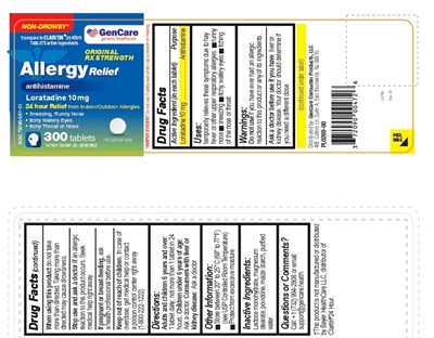 Pl0269-00 Gencare Allergy Relief-loratadine-300cts (Pl0269 00 Gencare Allergy Relief Loratadine 300cts)